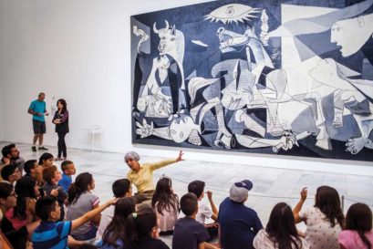 Guernica by Pablo Picasso, on display at the Reina Sofia National Art Museum, Madrid