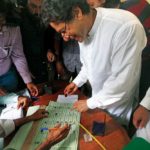 Imran Khan casts his vote in Islamabad, July 25