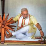 Prime Minister Narendra Modi at Sabarmati Ashram in Ahmedabad, 2017