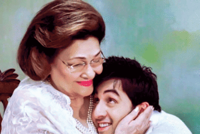 Ranbir Kapoor with his grandmother Krishna Raj Kapoor (1931-2018)