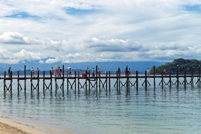 A pier at Kota Kinabalu, the capital of Malaysia's Sabah state in Borneo