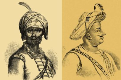 Hyder Ali (left) and Tipu Sultan