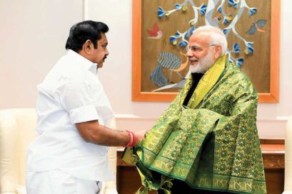 Tamil Nadu Chief Minister Edappadi Palaniswami with Narendra Modi