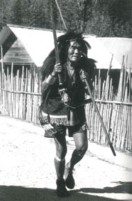 An Apa Tani wearing a bear-skin ritual costume (Courtesy: Soul Survivors: Apa Tani, Konyak, Tibetan Nomads)