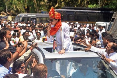 Congress candidate Urmila Matondkar before filing her nomination