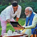 Modi with Akshay Kumar in a televised interview