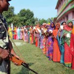 A queue outside a polling booth in Samastipur district during the Bihar Assembly elections in 2015 (Photo: AP)