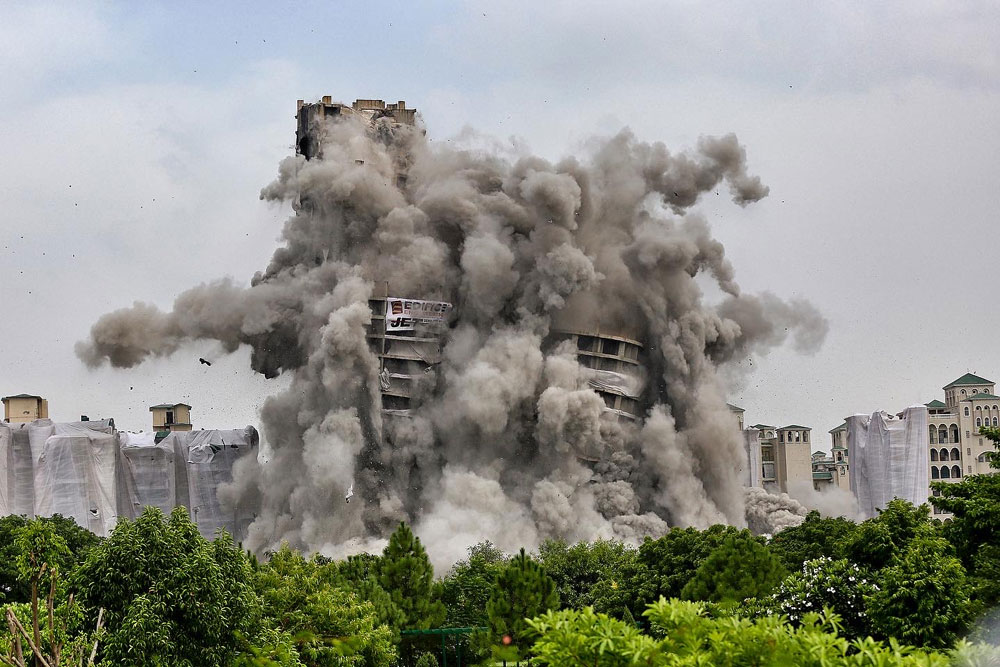 Supertech Twin Towers Demolished