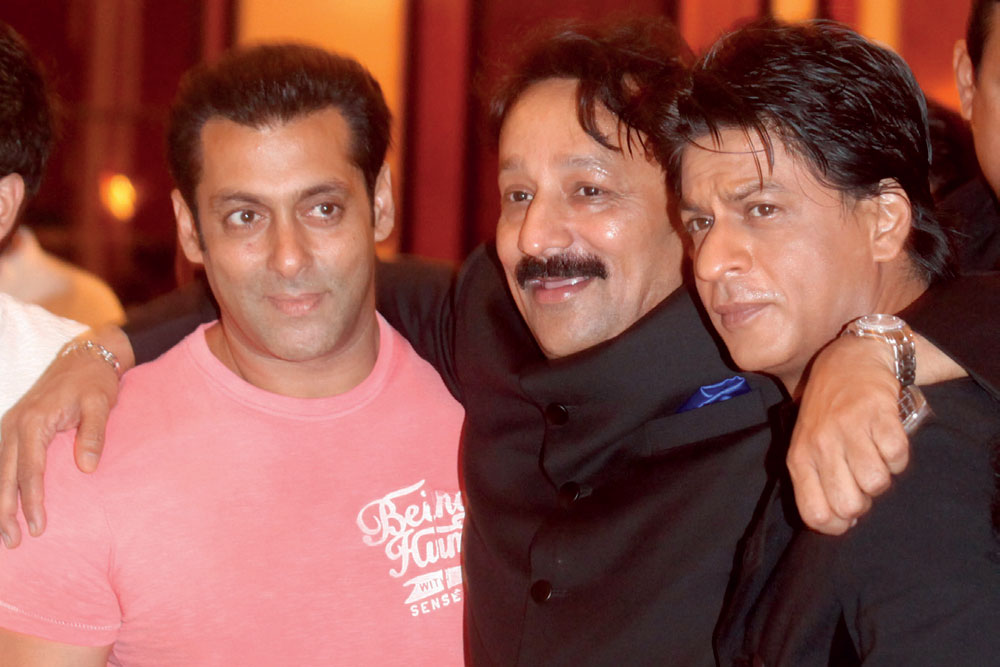 Siddique with Salman and Shah Rukh Khan