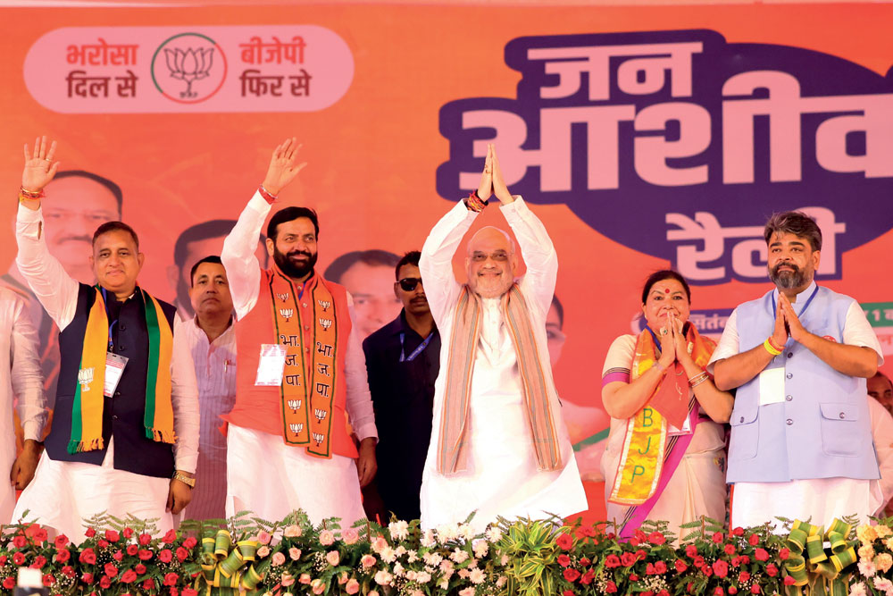 Union Home Minister Amit Shah, Haryana Chief Minister Nayab Singh Saini