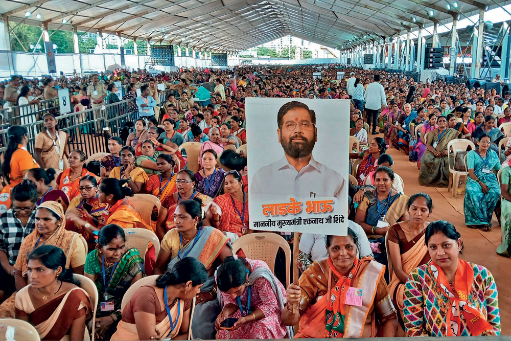 Women attendees at the inauguration of development projects, Mumbai, October 5, 2024 (Photo: Getty 