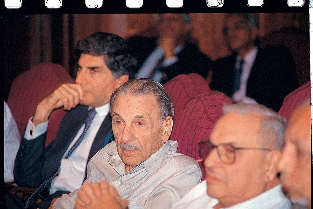 Ratan and JRD Tata with Russi Mody in New Delhi