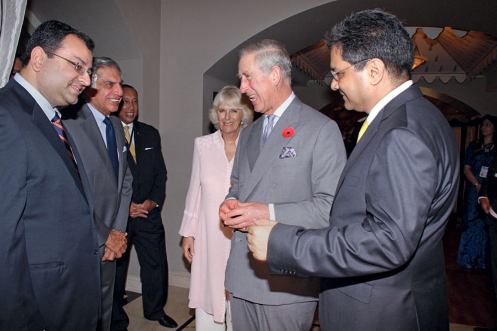 With Cyrus Mistry, Prince Charles and his wife Camilla at Taj Mahal Palace Hotel