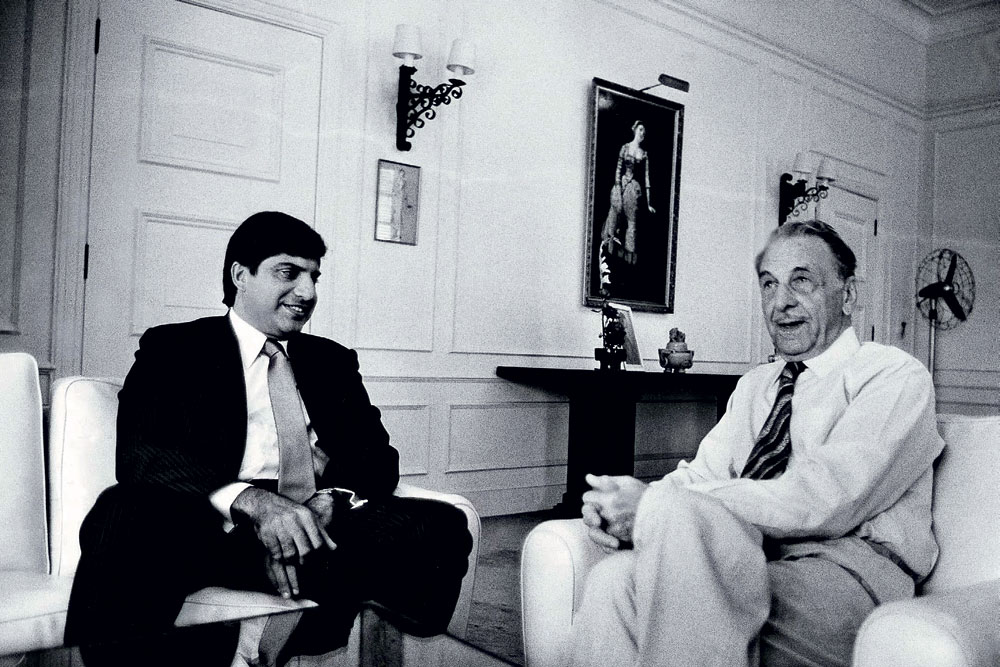 Ratan and JRD Tata