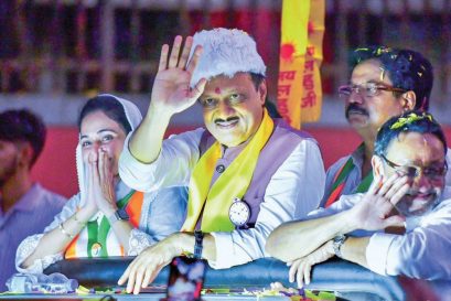 NCP (AP) chief Ajit Pawar holds a roadshow in the Mankhurd Shivaji Nagar Assembly constituency, November 7, 2024