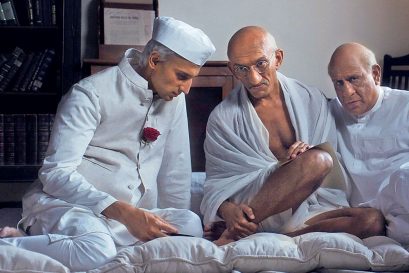 Sidhant Gupta, Chirag Vohra and Rajendra Chawla as Jawaharlal Nehru, Mahatma Gandhi and Sardar Vallabhbhai Patel in Freedom at Midnight