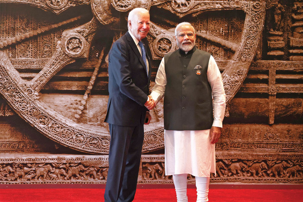 US President Joe Biden and Narendra Modi at the G20 Summit, New Delhi, September 9, 2023 