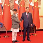 Nepal Prime Minister KP Sharma Oli with Chinese President Xi Jinping in Beijing, December 4, 2024