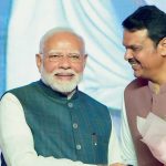 Devendra Fadnavis with Prime Minister Narendra Modi after taking his oath as Maharashtra chief minister, Mumbai, December 5, 2024