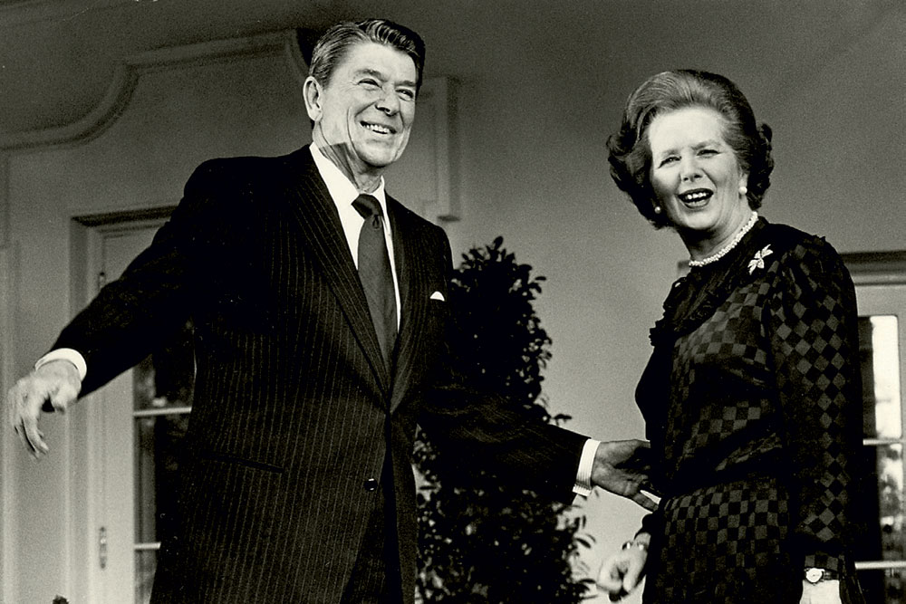 Ronald Reagan and Margaret Thatcher at the Oval Office, Washington DC, June 23, 1982 