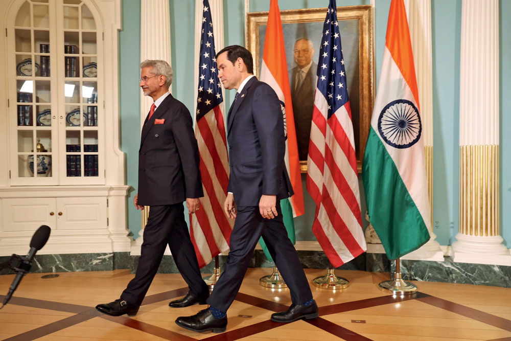 External Affairs Minister S Jaishankar and US Secretary of State Marco Rubio at the State Department, Washington DC, January 21, 2025