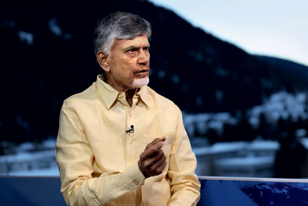 Andhra Pradesh Chief Minister N Chandrababu Naidu at WEF, January 21, 2025