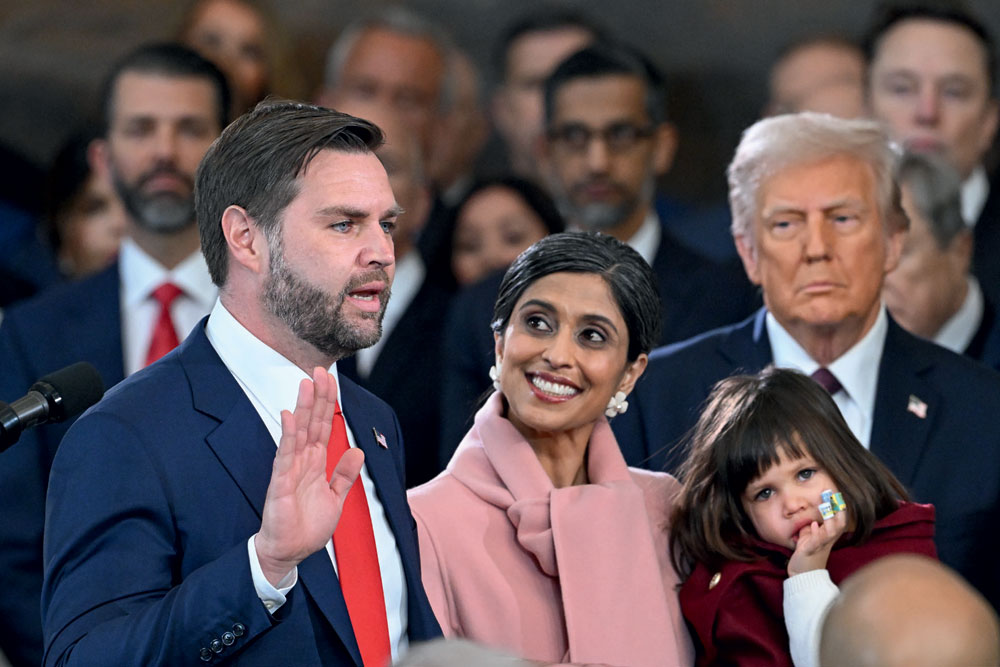 JD Vance takes his oath as vice president