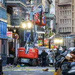 Police at the French Quarter, New Orleans, January 2, 2025