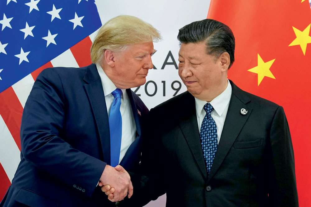 Trump and Chinese President Xi Jinping in Osaka, Japan, June 29, 2019 