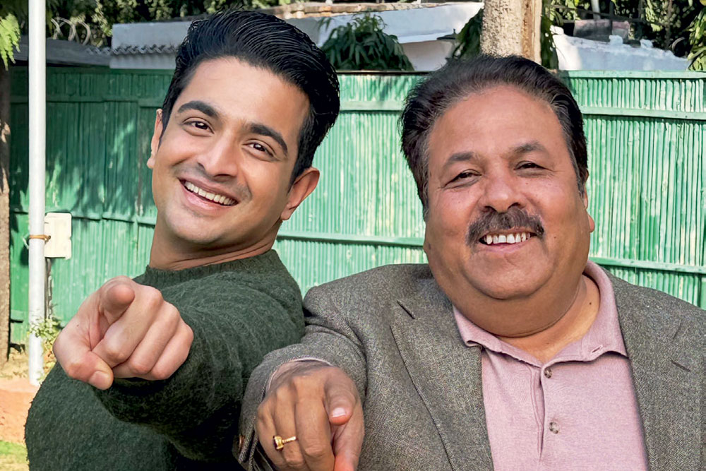 Ranveer Allahbadia with BCCI Vice President Rajeev Shukla