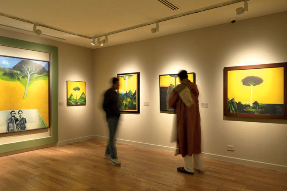 Installation View of Gulammohammed Sheikh, A Retrospective 