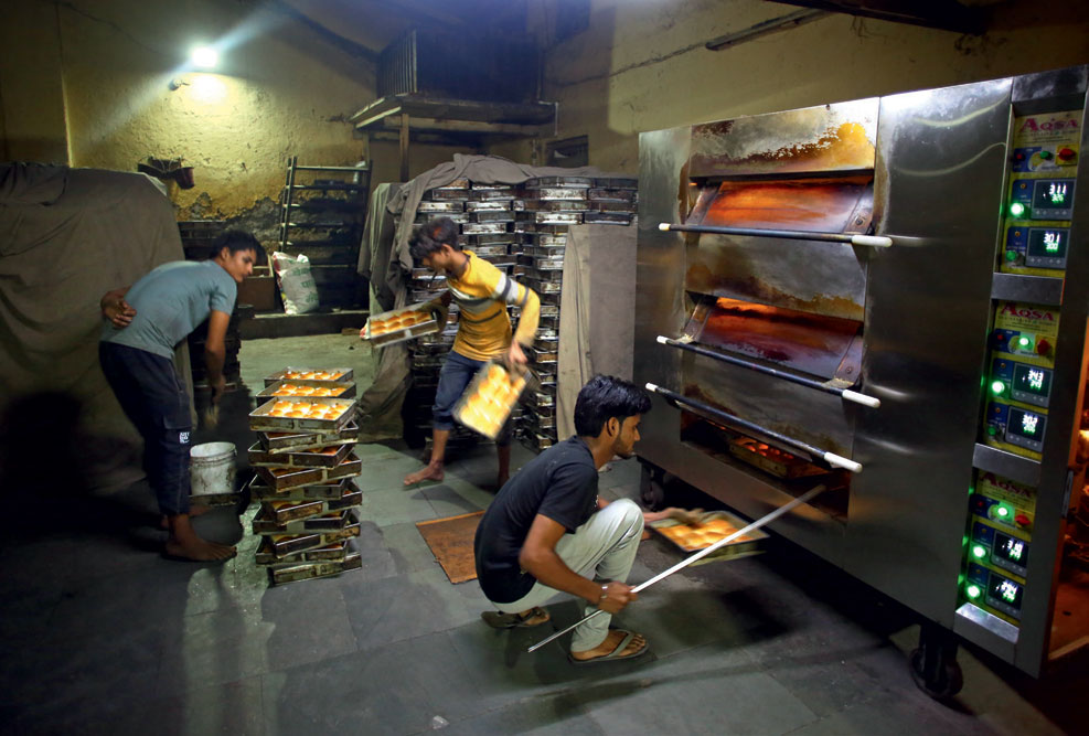 Bakers at Eagle Bakery, Goregaon, Mumbai, February 19, 2025