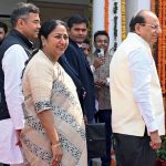 Chief Minister Rekha Gupta and Lt Governor VK Saxena in the Delhi Assembly, February 25, 2025