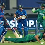 Virat Kohli during the India versus Pakistan T-20 World Cup Match, Dubai, October 24, 2021