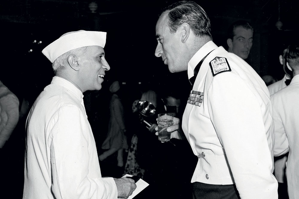 Jawaharlal Nehru and Lord Mountbatten, Delhi, July 4, 1947 