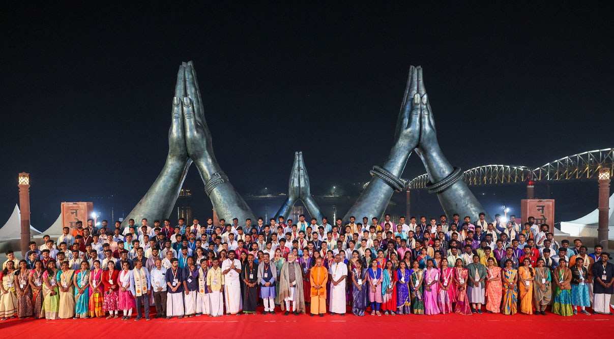 Prime Minister Narendra Modi at the inauguration of Kashi Tamil Sangamam 2.0, Varanasi, December 17, 2023