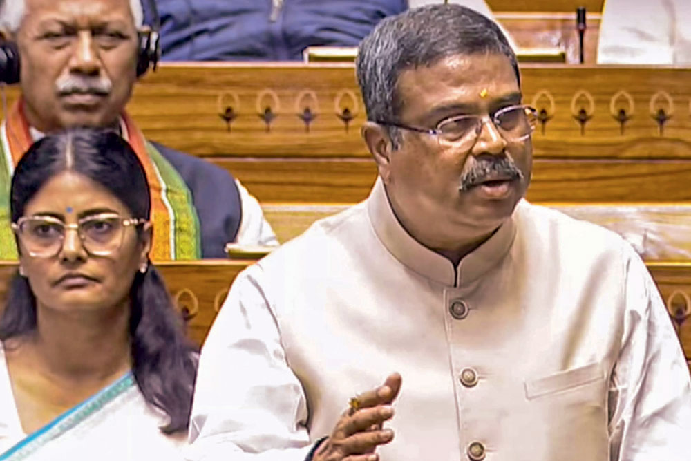 Union Education Minister Dharmendra Pradhan addresses Lok Sabha, March 14, 2025