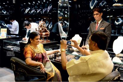 A Jewellery showroom selling gold in Bengaluru