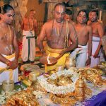 Rituals featuring gold artefacts at Tirumala Temple in Tirupati, Andhra Pradesh