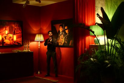 Varad Bang at his show, Gallery Pristine Contemporary, Delhi