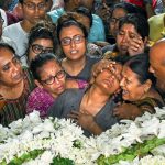 Relatives of victim Samir Guha mourn his death, Kolkata, April 23, 2025