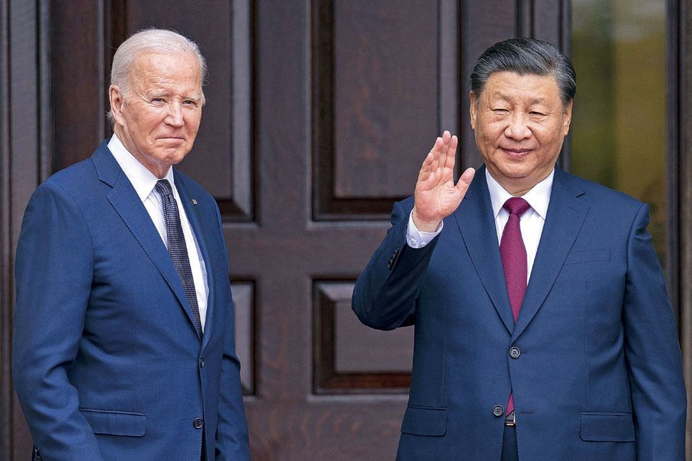 Then US President Joe Biden and Chinese President Xi Jinping in Woodside, California, November 15, 2023