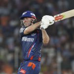 Mitchell Marsh of Lucknow Super Giants during the 2025 IPL match between Gujarat Titans and Lucknow Super Giants at Narendra Modi Stadium on May 22, 2025, in Ahmedabad