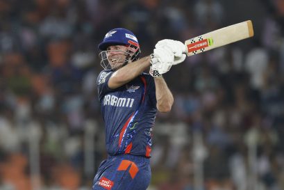 Mitchell Marsh of Lucknow Super Giants during the 2025 IPL match between Gujarat Titans and Lucknow Super Giants at Narendra Modi Stadium on May 22, 2025, in Ahmedabad