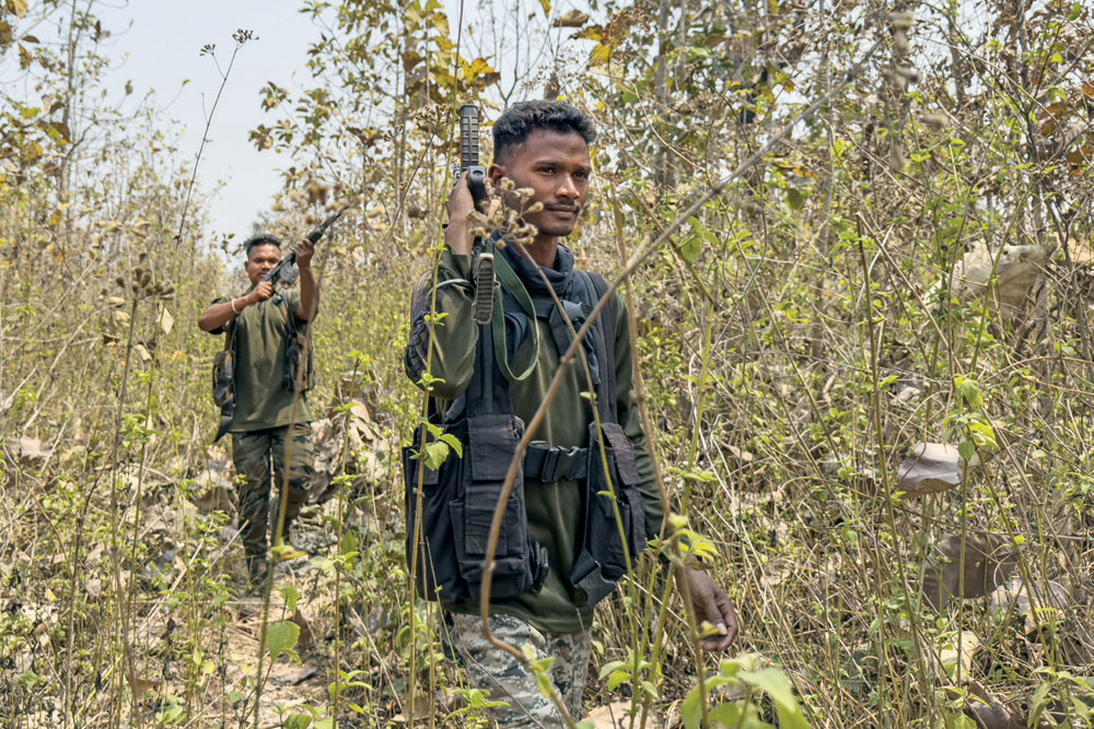 District Reserve Guard members in Bastar, Chhattisgarh, March 16, 2025 