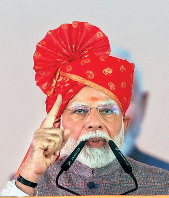 Prime Minister Narendra Modi at an event in Bikaner, May 22, 2025