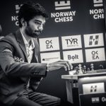 D Gukesh at Stavanger in the sixth round of Norway Chess