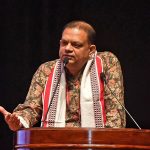 Yatindra Mishra speaking at Rashtrapati Bhavan, New Delhi, May 30, 2025