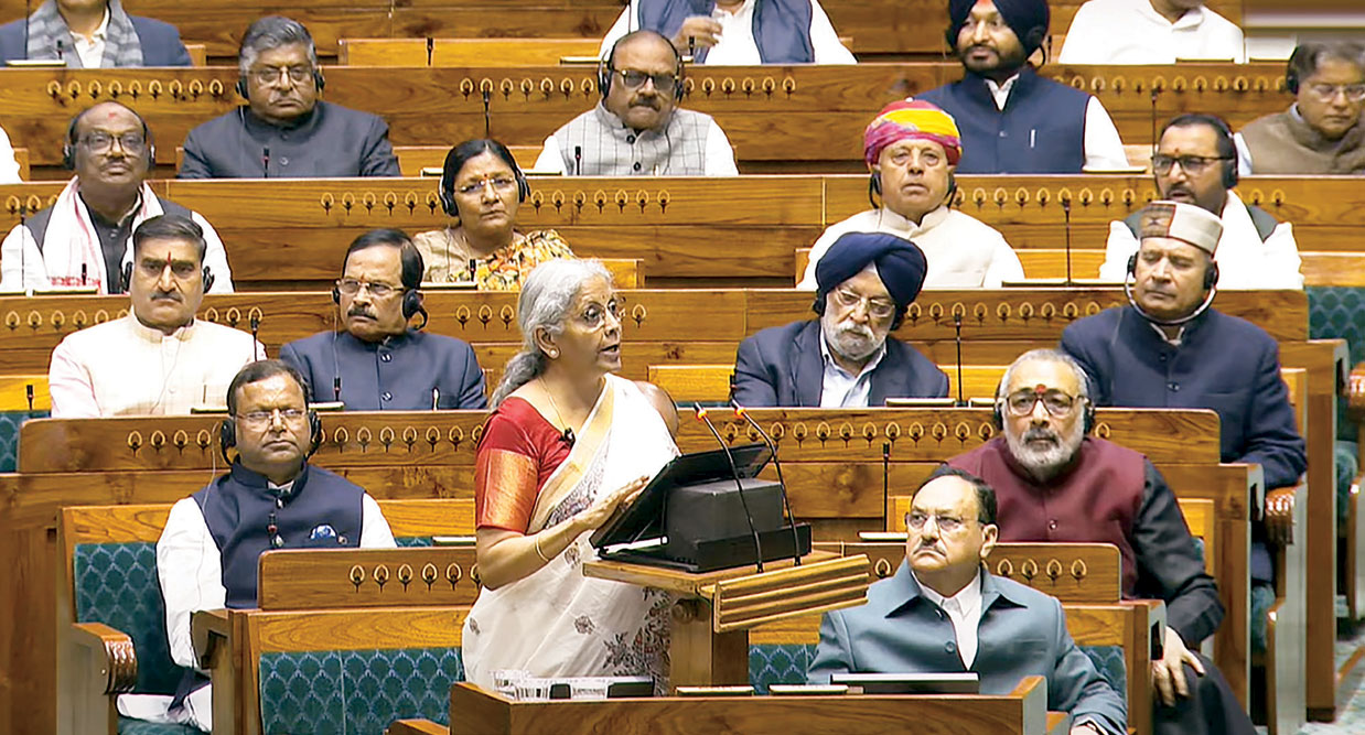 Finance Minister Nirmala Sitharaman presents the Union Budget 2025-26 in Lok Sabha, New Delhi, February 1, 2025