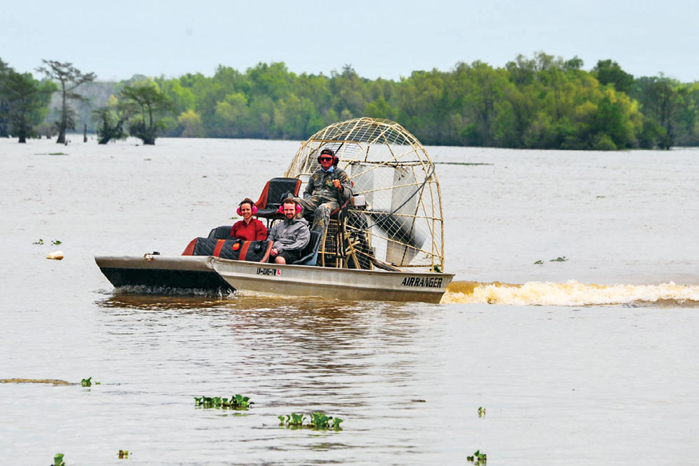 An airboat ride through the Atchafalaya Basin Swamp